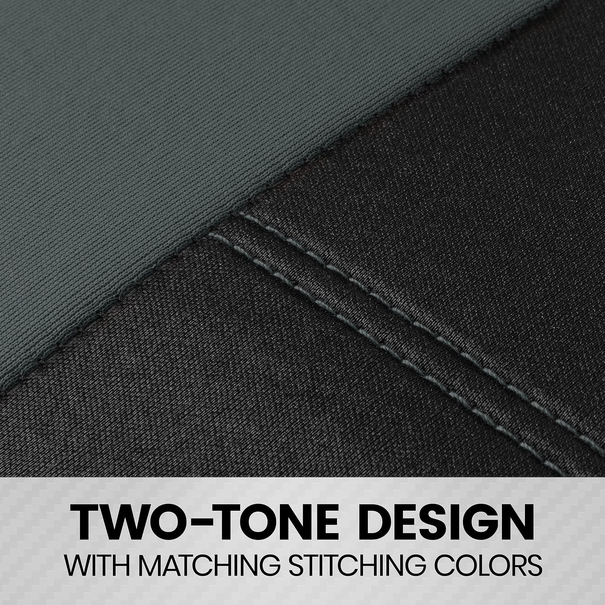 BDK carXS Seat Covers for Cars, Light Gray Two-Tone Car Seat Covers with Matching Back Seat Cover, Made to Fit Most Auto Truck Van SUV, Interior Car Accessories, Car Seat Cover Full Set - Image 5