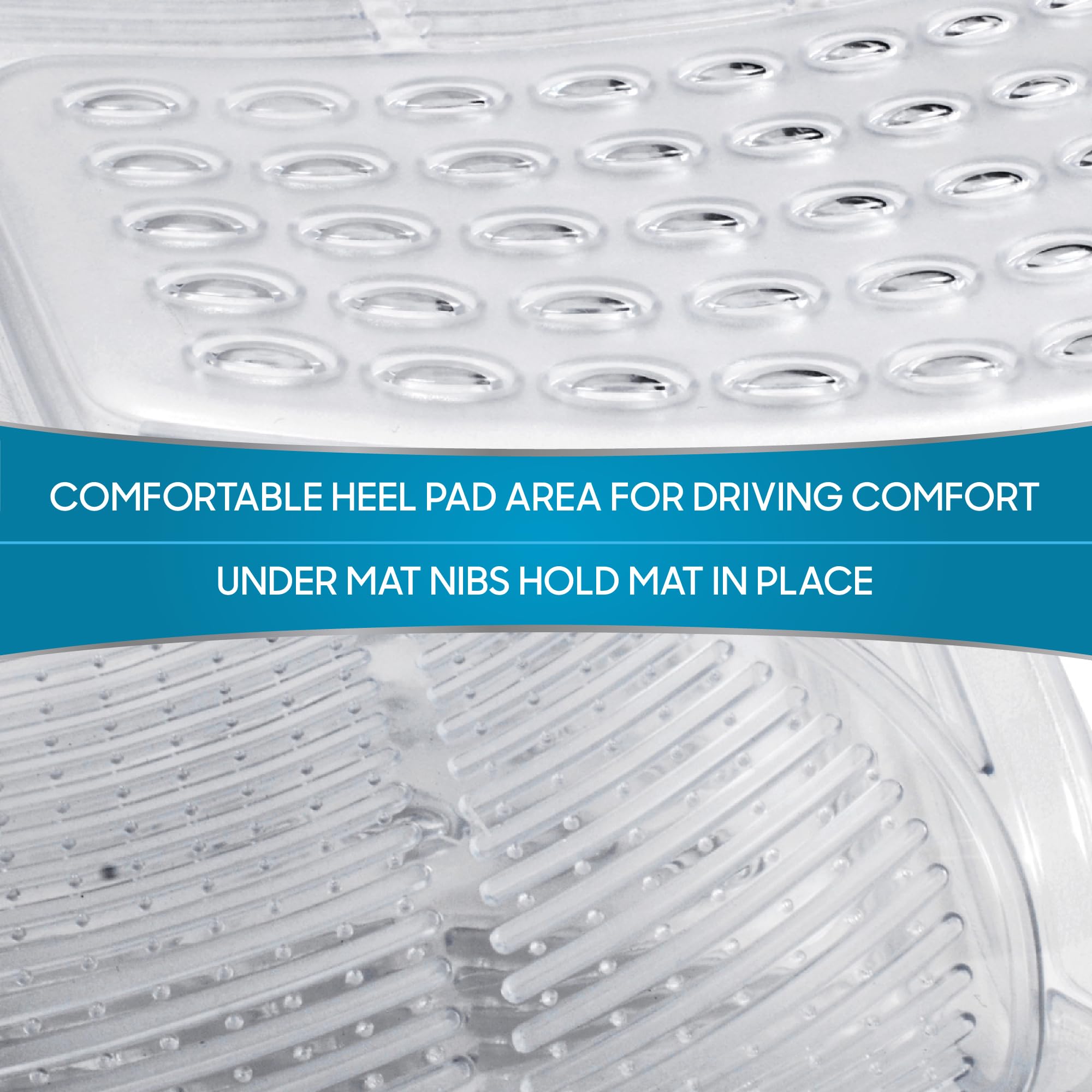 BDK Heavy Duty 4pc Front & Rear Rubber Floor Mats for Car SUV Van & Truck - All Weather Protection Universal Fit, Clear - Image 10