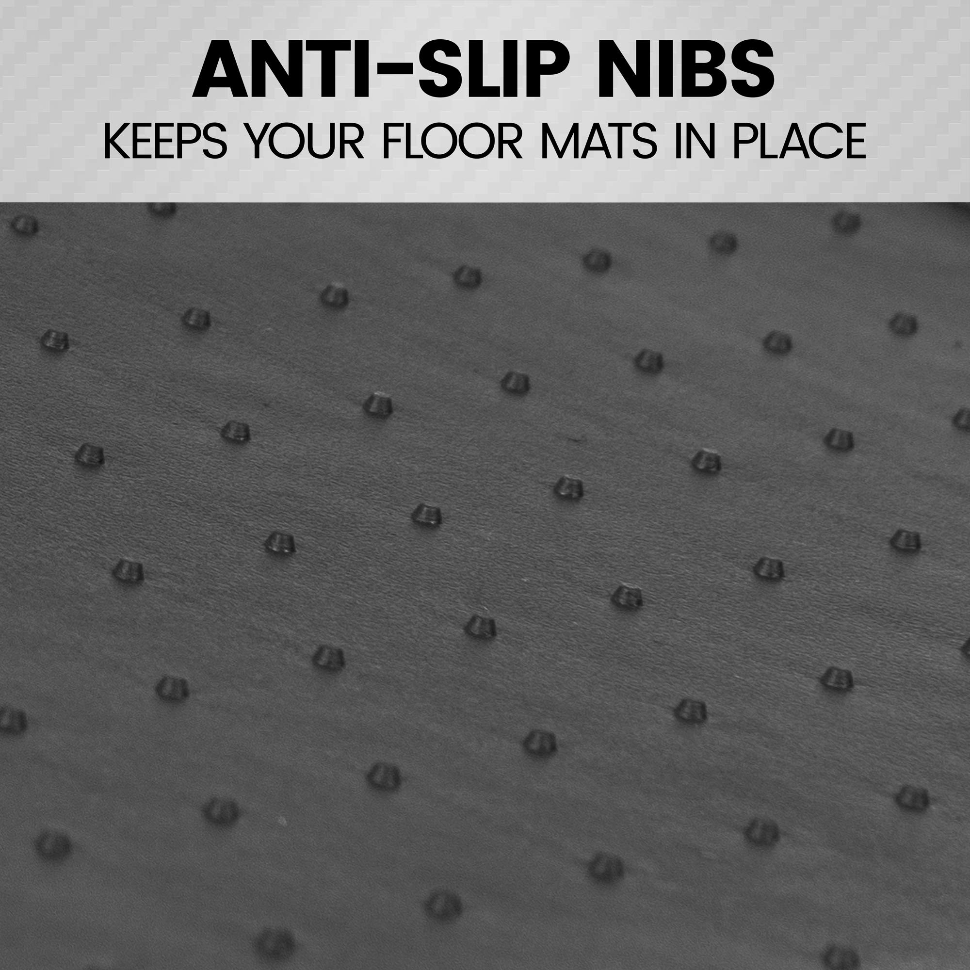 BDK HybridMat Automotive Rubber & Carpet Floor Mats, Front & Rear Seat Mat Set of Interior Liners for Car Sedan SUV Van, Heavy Duty All Weather, Semi-Trim to Fit, Black - Image 6