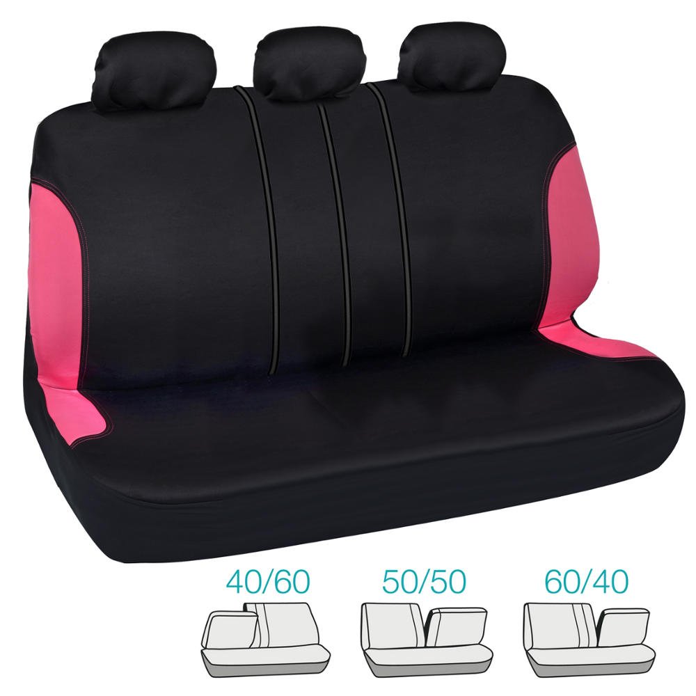 BDK Pink Car Seat Covers with Matching Carpet Floor Mats for Cars Full Set - Front Universal Seat Covers & Back Bench Seat Cover with Automotive Floor Mats - Car, SUV, Truck, & Van Interior Protector - Image 3