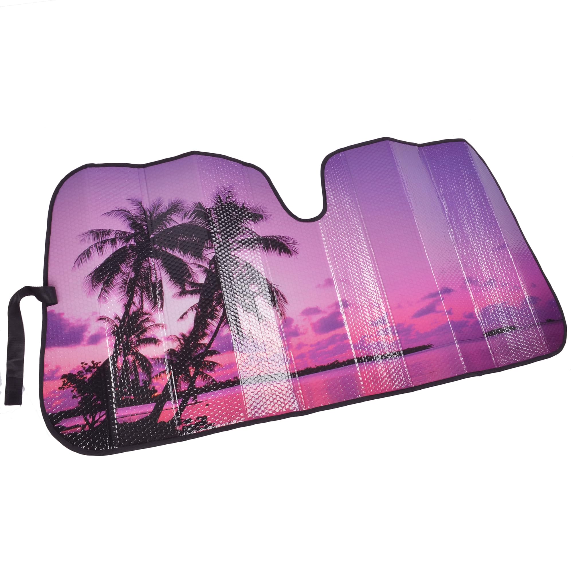 BDK Purple Sunset Beach Front Windshield Sun Shade Accordion Folding Cute Car Window Shades for Truck & Car Sunshade Shield for Sun UV Rays - Visor Protector Keeps Your Vehicle Cool - 58 x 27 inches - Image 8