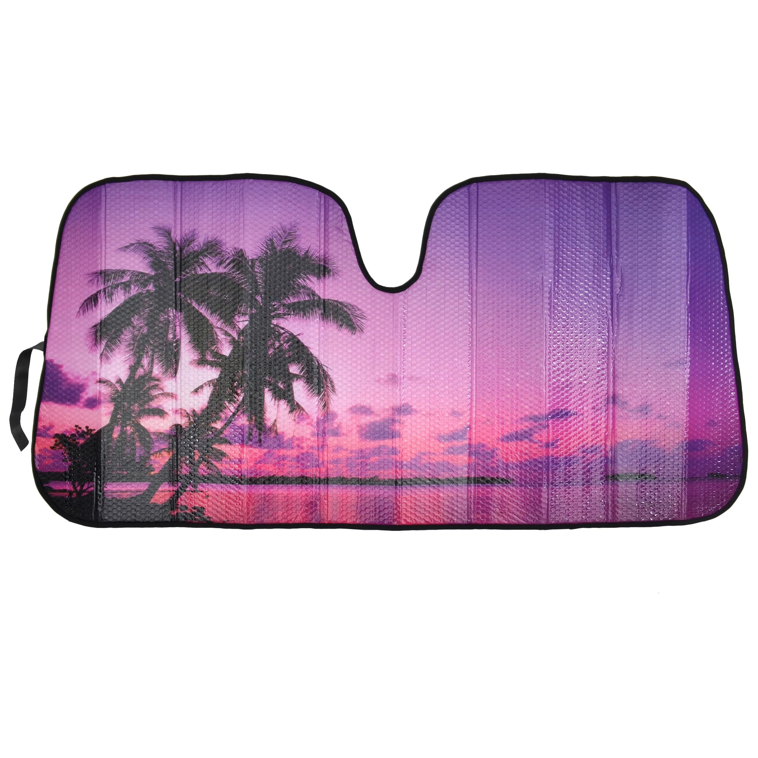 BDK Purple Sunset Beach Front Windshield Sun Shade Accordion Folding Cute Car Window Shades for Truck & Car Sunshade Shield for Sun UV Rays - Visor Protector Keeps Your Vehicle Cool - 58 x 27 inches - Image 9