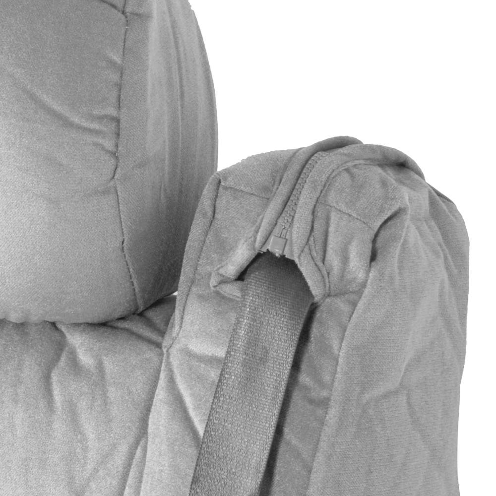 BDK Velour Fabric 2-Pack Front Seat Covers for Pick-Up Trucks, Trucks, Vans with Integrated Seat Belt, Integrated Arm Rest, Detachable Headrest - Gray - Image 5
