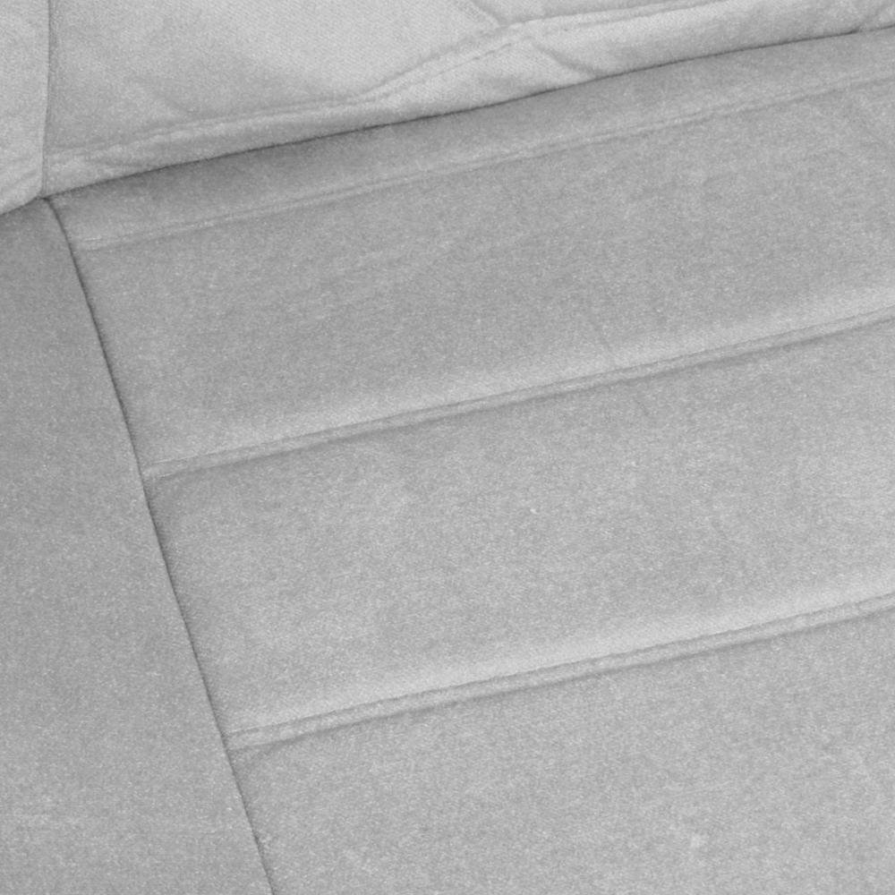 BDK Velour Fabric 2-Pack Front Seat Covers for Pick-Up Trucks, Trucks, Vans with Integrated Seat Belt, Integrated Arm Rest, Detachable Headrest - Gray - Image 9