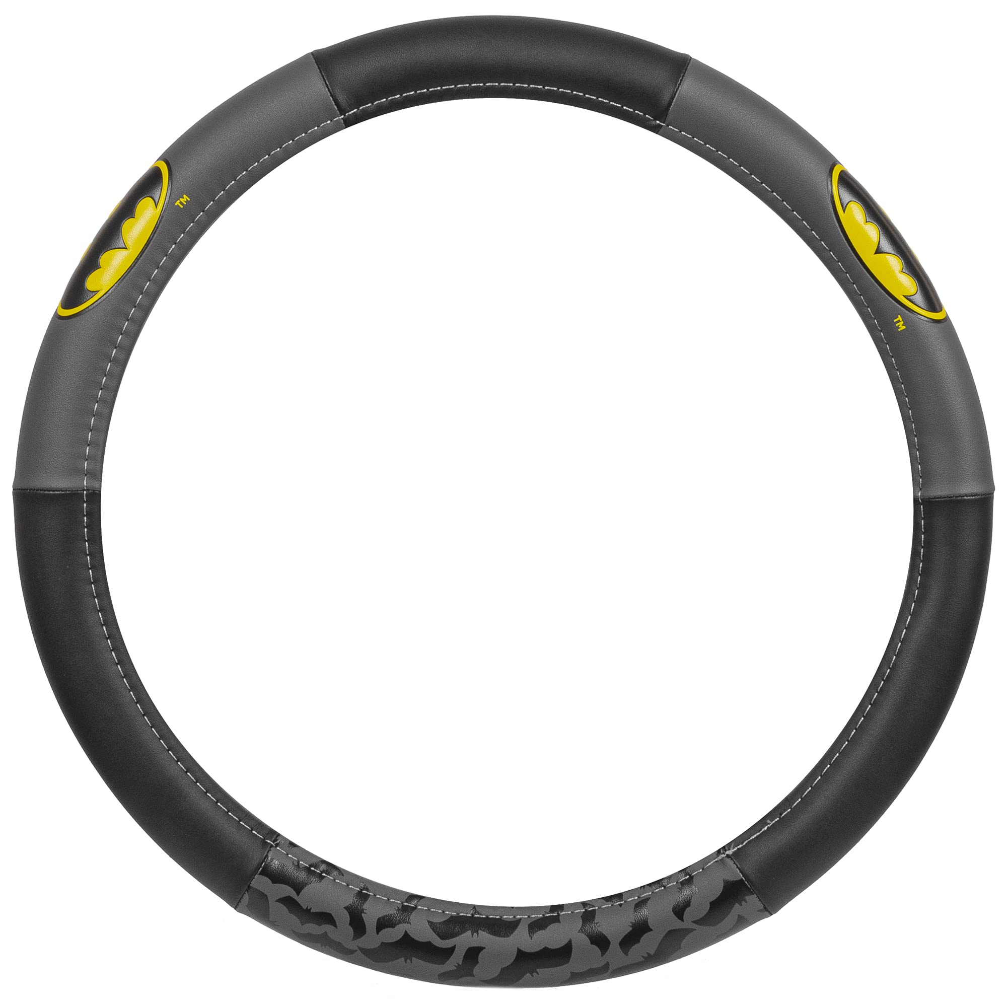 BDK Warner Bros DC Comics Batman Steering Wheel Cover - Ergonomic Grip, Universal Size 14.5-15.5 in, Protects and Insulates Your Wheel, Car Accessories for Car, Truck, Van, SUV - Image 3