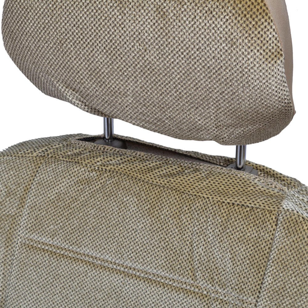 Beige Dotted Cloth Regal Style 4 Piece Premium Low Back Auto Seat Covers for Honda Accord - Image 5