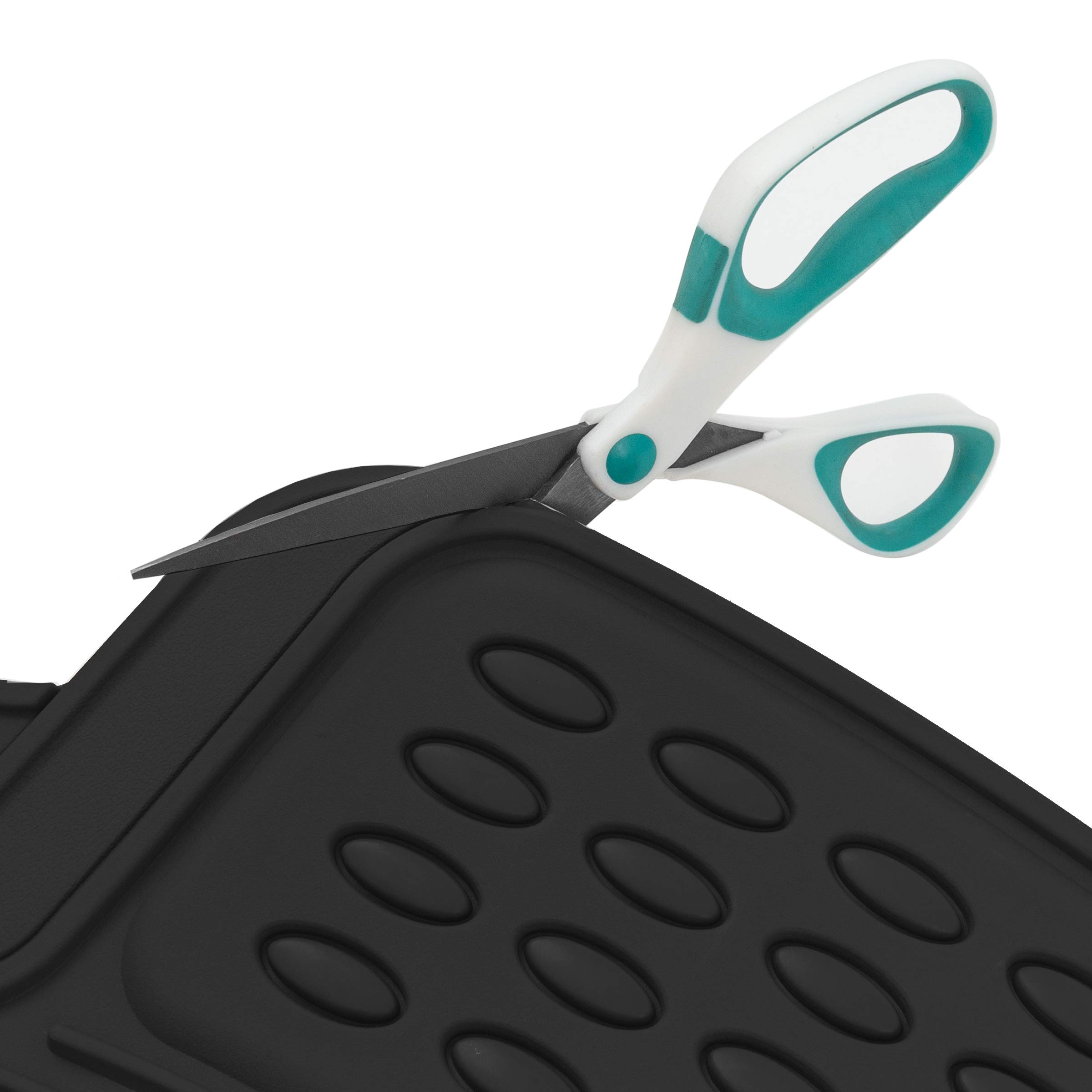 Heavy Duty 4pc Front & Rear Rubber Floor Mats for Car SUV Van & Truck - All Weather Protection Universal Fit - Image 4