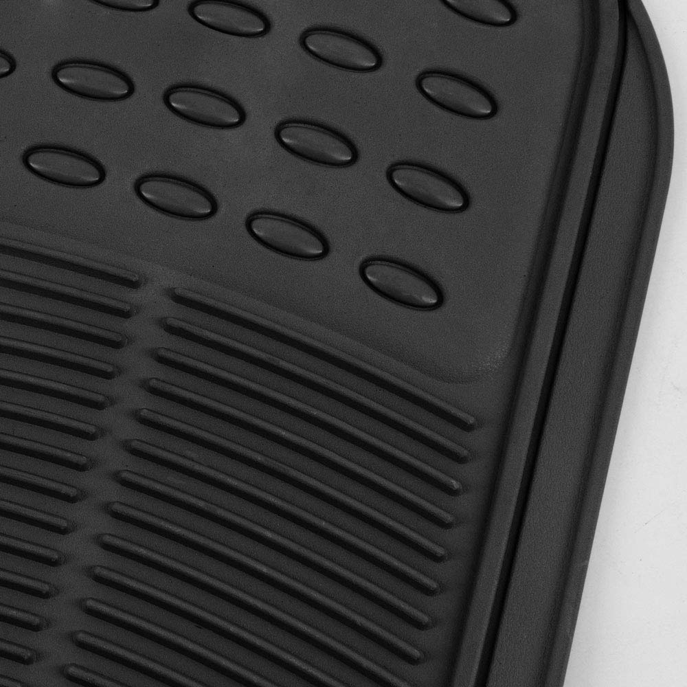 Heavy Duty 4pc Front & Rear Rubber Floor Mats for Car SUV Van & Truck - All Weather Protection Universal Fit - Image 6