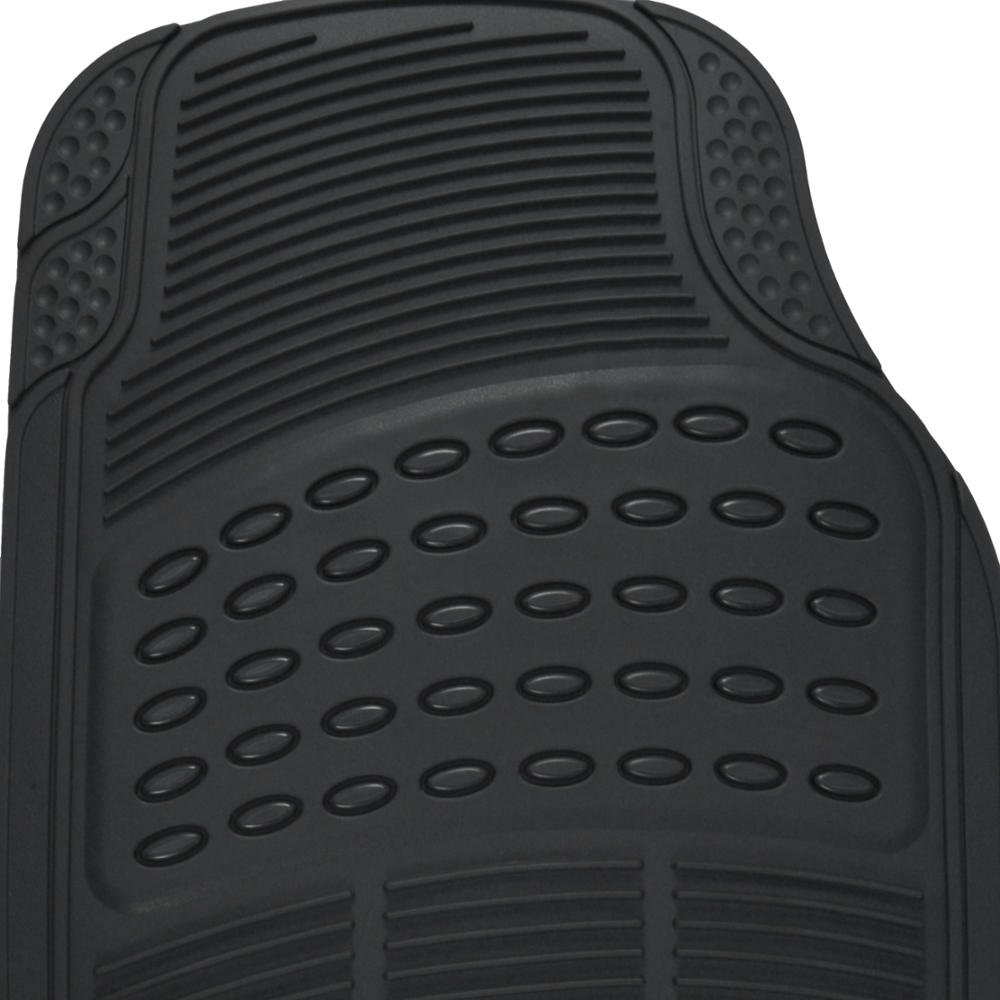 Heavy Duty 4pc Front & Rear Rubber Floor Mats for Car SUV Van & Truck - All Weather Protection Universal Fit - Image 8