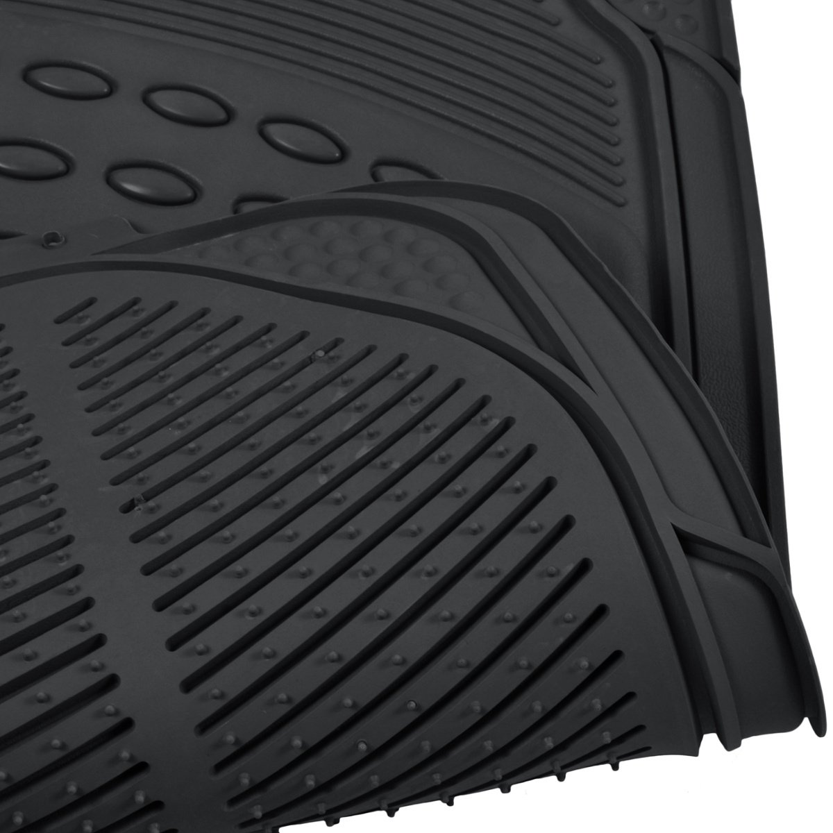 Heavy Duty 4pc Front & Rear Rubber Floor Mats for Car SUV Van & Truck - All Weather Protection Universal Fit - Image 9