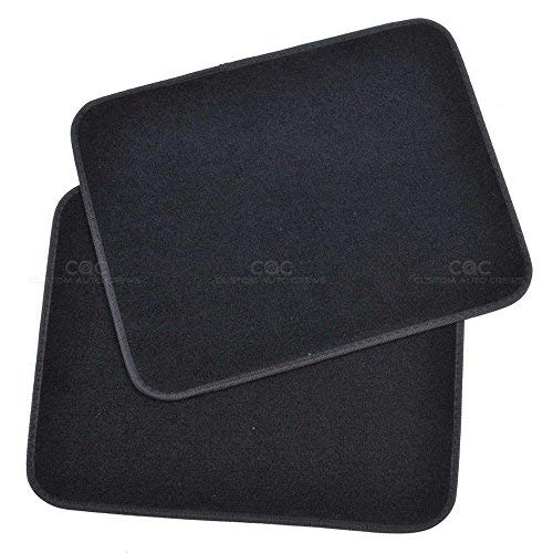 Pretty Rugs Gift Pack - Matching Flowers Design - Black Carpet Floor Mats w/Synthetic Leather Grip Steering Wheel Cover - Image 6