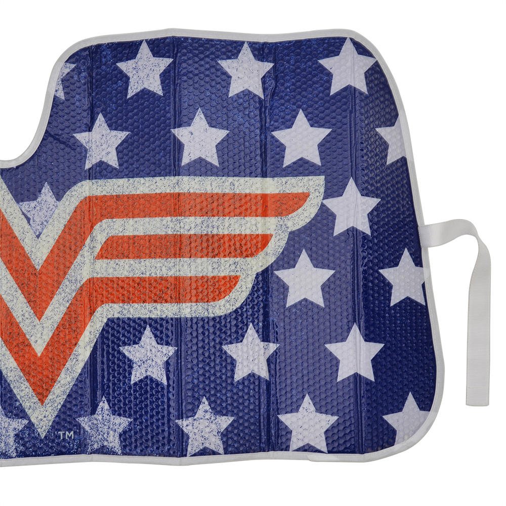 Wonder Woman Red Logo DC Comics Official Licensed Front Windshield Sun Shade-Accordion Folding Auto Sunshade for Car Truck SUV-Blocks UV Rays Sun Visor Protector-Keep Your Vehicle Cool- 58 x 27 Inch - Image 4