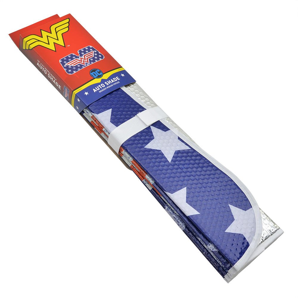 Wonder Woman Red Logo DC Comics Official Licensed Front Windshield Sun Shade-Accordion Folding Auto Sunshade for Car Truck SUV-Blocks UV Rays Sun Visor Protector-Keep Your Vehicle Cool- 58 x 27 Inch - Image 8